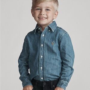 Ralph Lauren Stylish Denim Kids Button Down Shirt